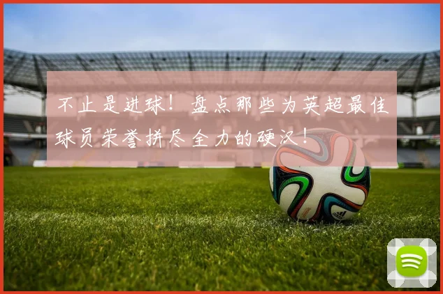 不止是进球！盘点那些为英超最佳球员荣誉拼尽全力的硬汉！